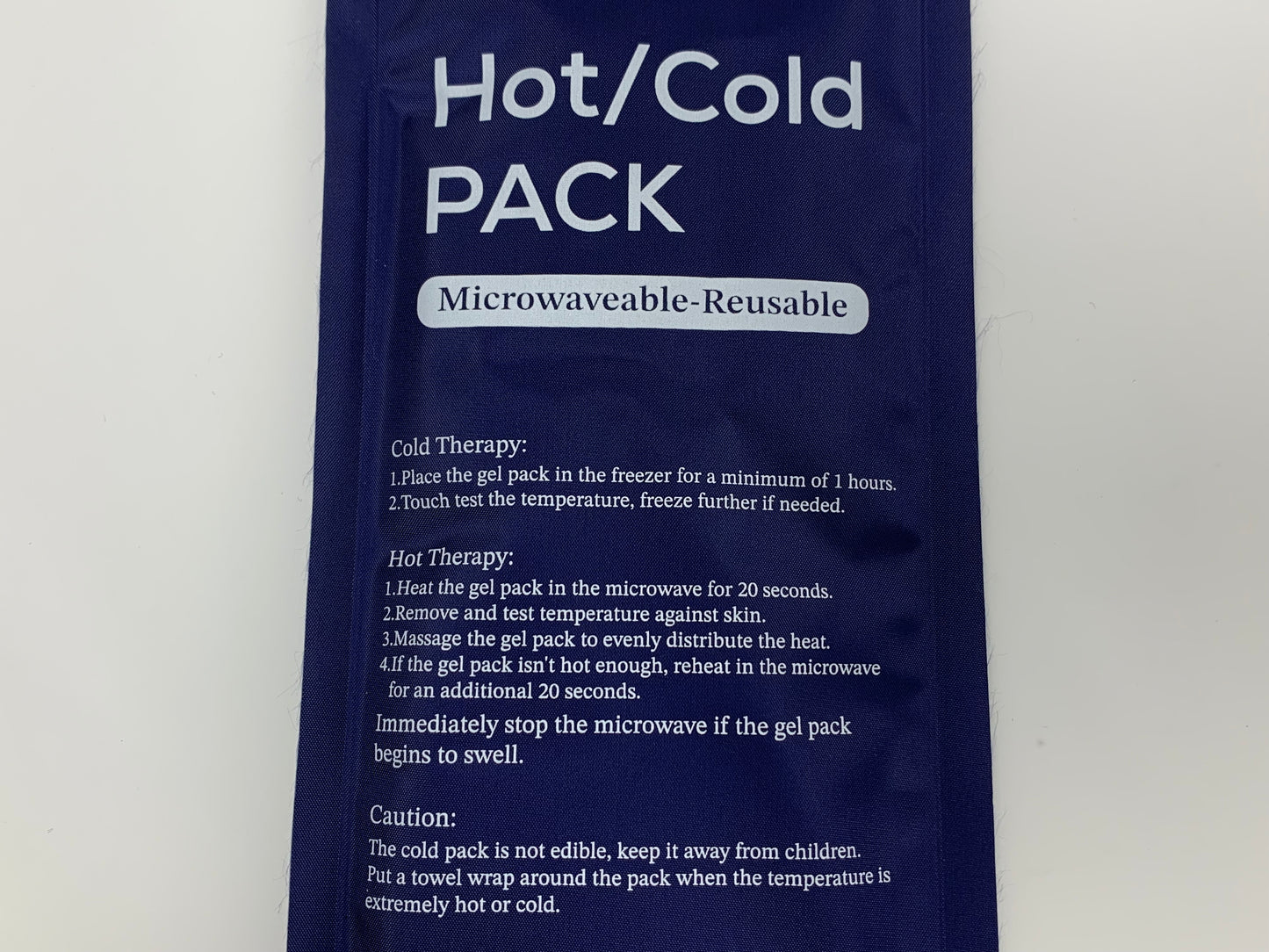 Small Hot/Cold Pack with Adjustable Elastic Band and 2 Reusable Packs