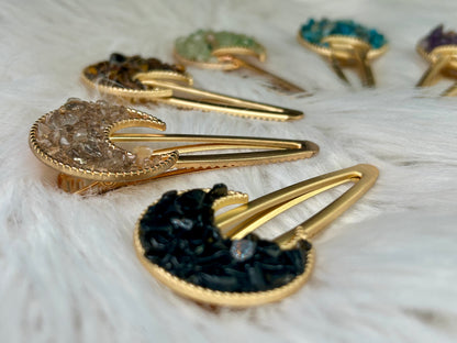 Crystal Moon Hair Clip