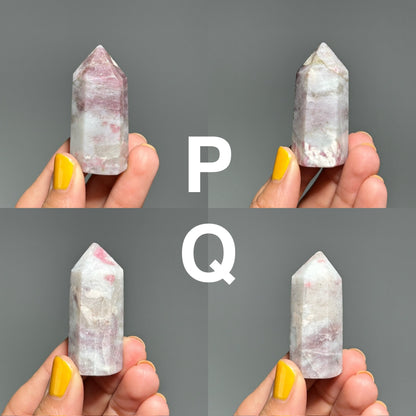 Pink Tourmaline with Lepidolite Tower