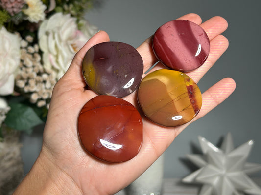 Flat Mookaite Palm Stone