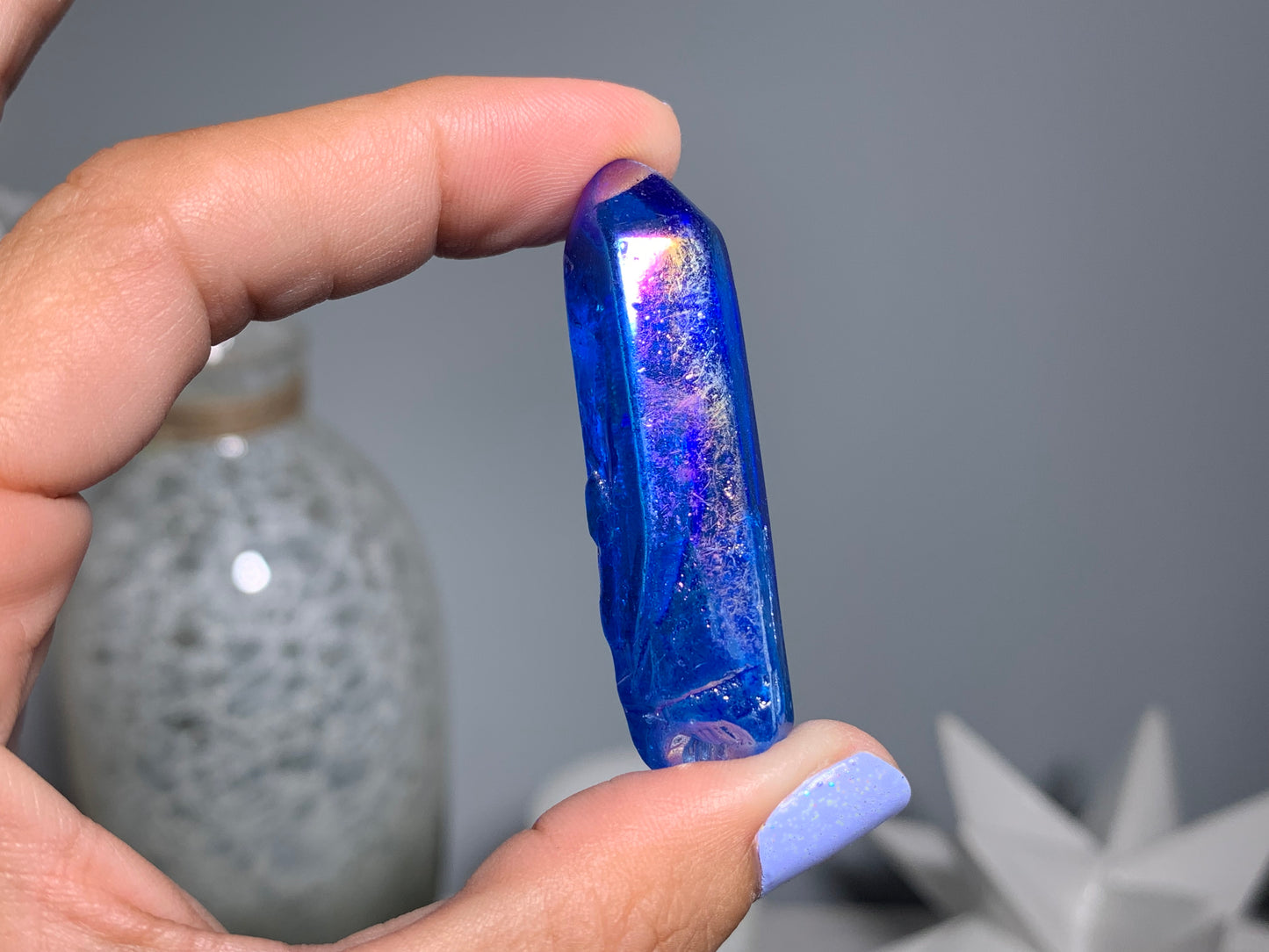 Blue Aura Quartz Point