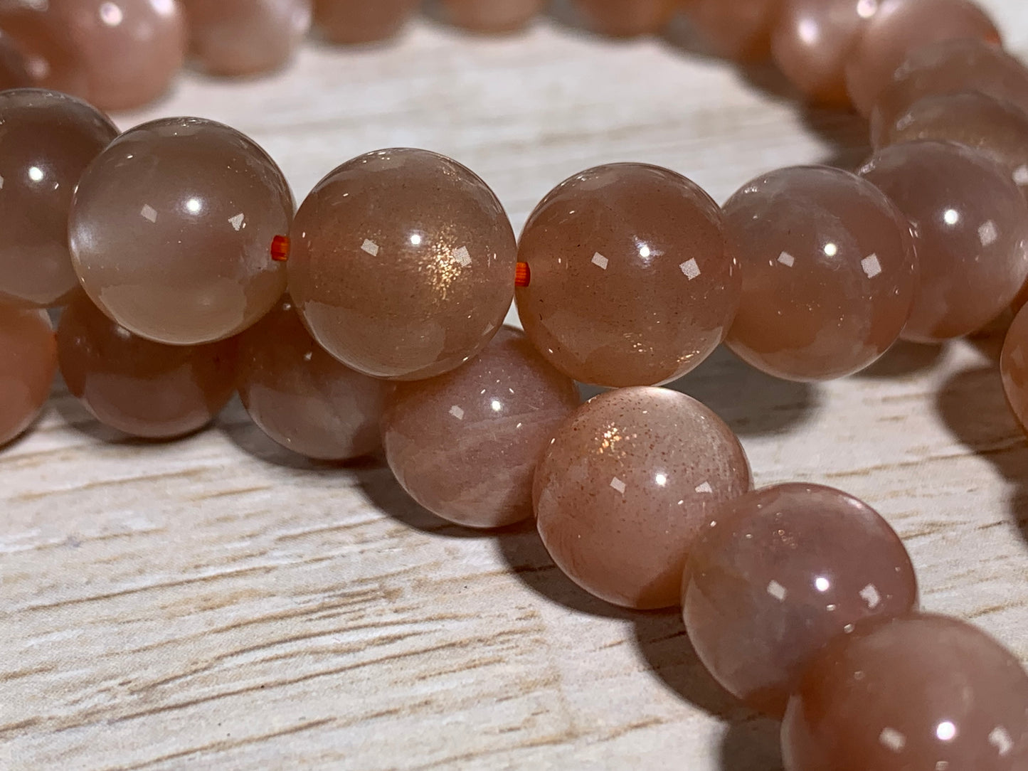 10mm Peach Moonstone Bracelet