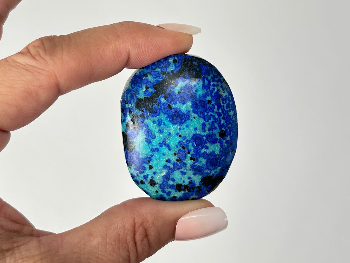 Azurite Chrysocolla Palm Stone #48