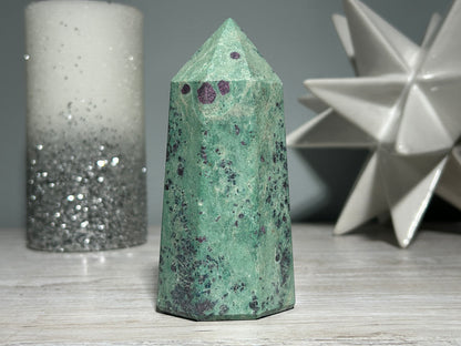 Ruby Fuchsite Tower (4.6", 116mm)