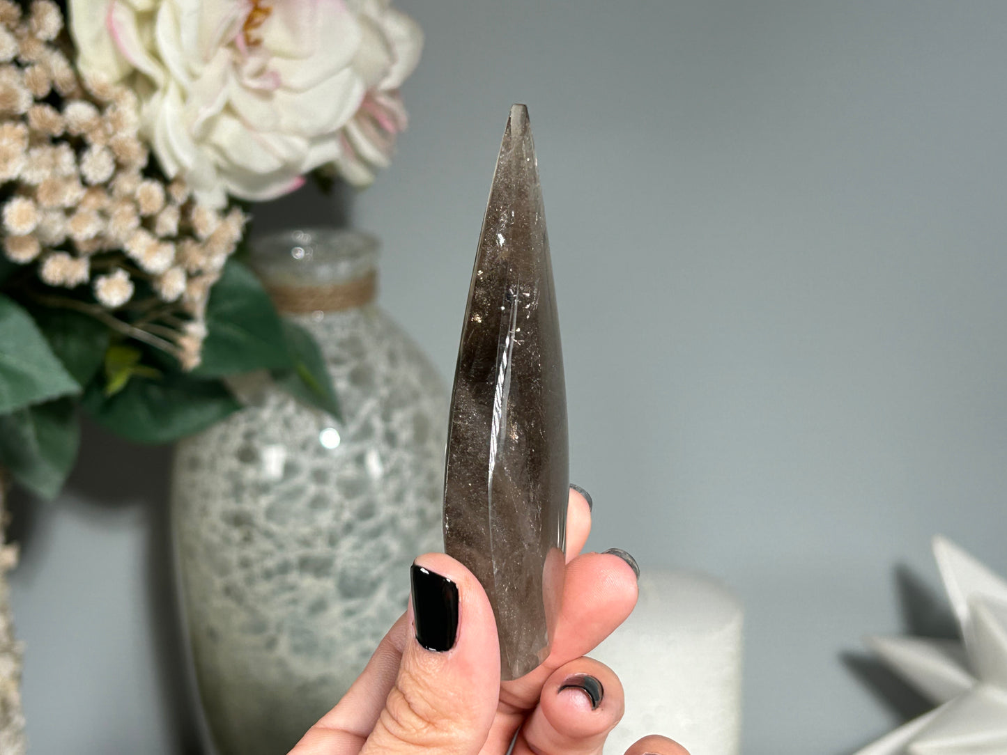 Smoky Quartz Flame (3.8", 97mm)