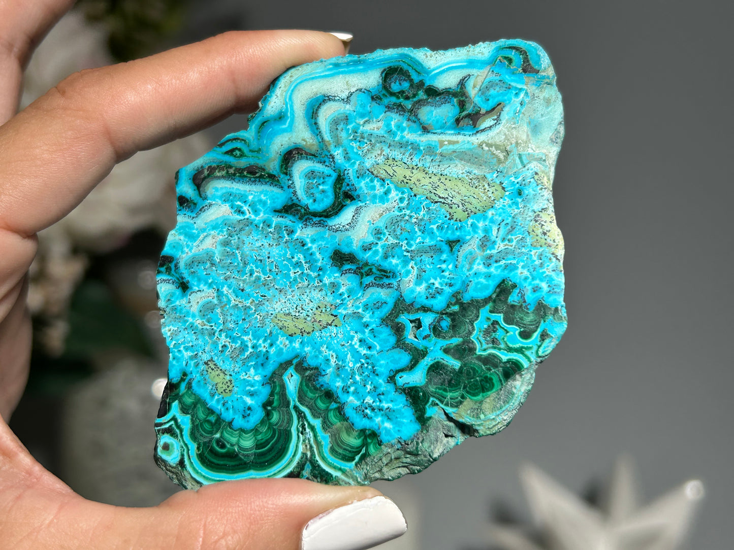 Malachite Chrysocolla Slab (3.6", 91mm)