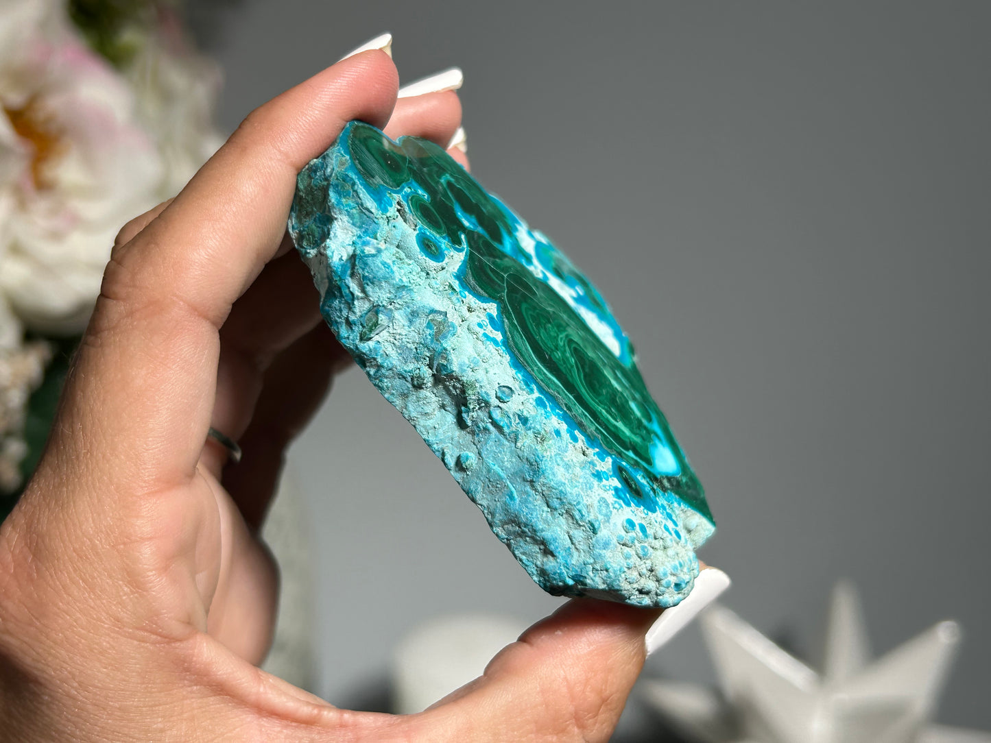 Malachite Chrysocolla Slab (3", 76mm)