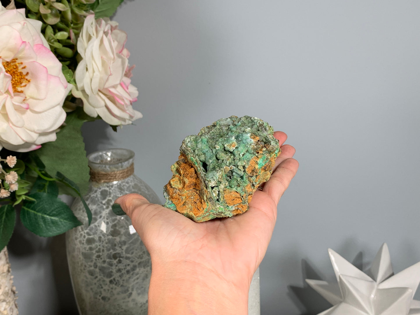 Druzy Chrysoprase (3.8", 96mm)