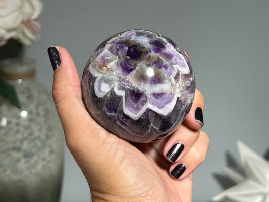 Chevron Amethyst Sphere (2.6", 65mm)