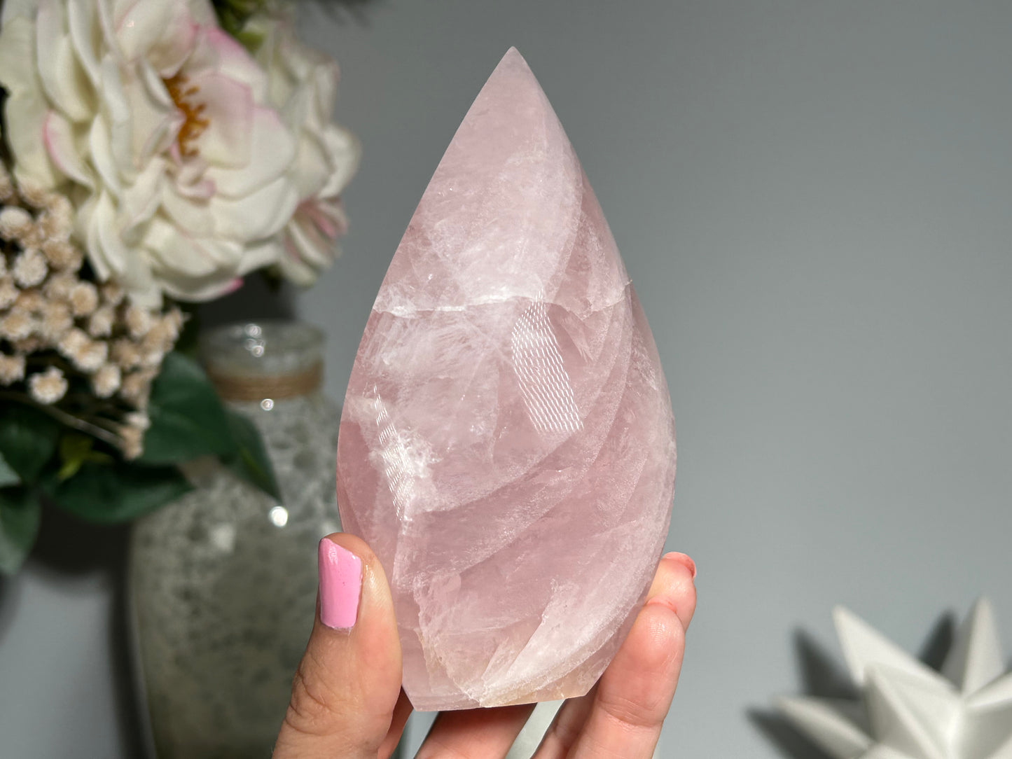 Rose Quartz Freeform (4.6", 116mm)