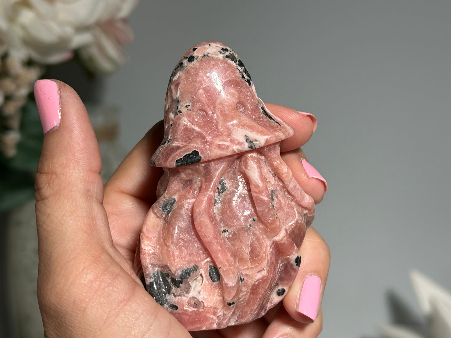 Rhodochrosite Jellyfish (3", 77mm)