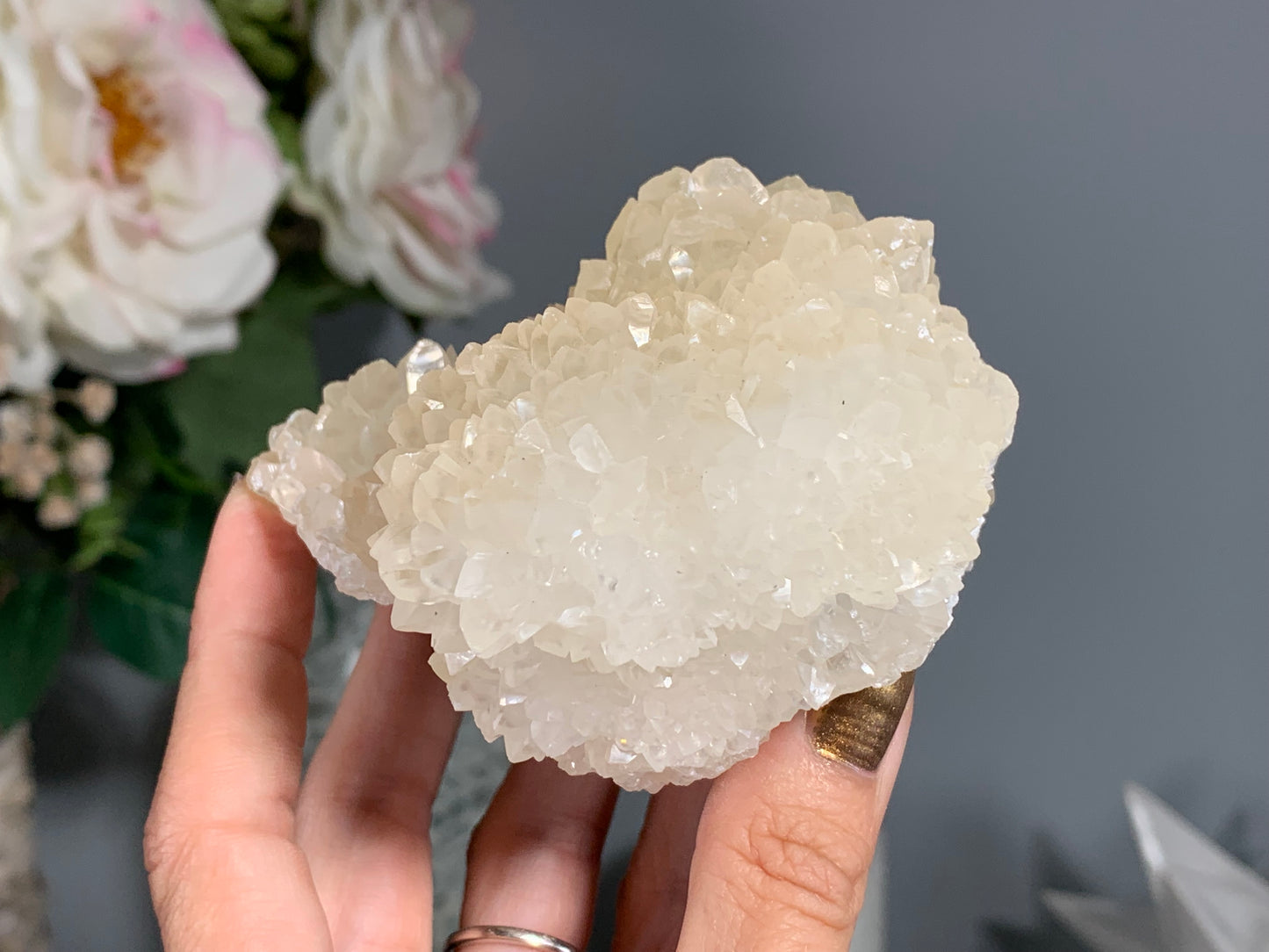 Natural Premium Calcite Flower (3.5", 90mm)