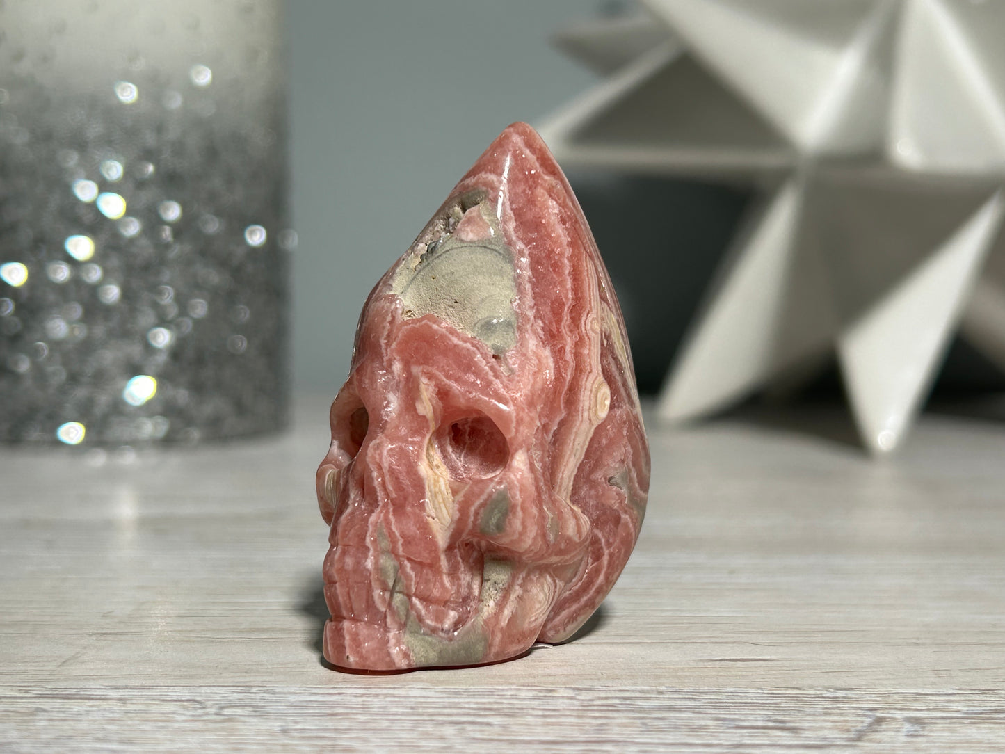 Rhodochrosite Skull (2.2", 55mm)