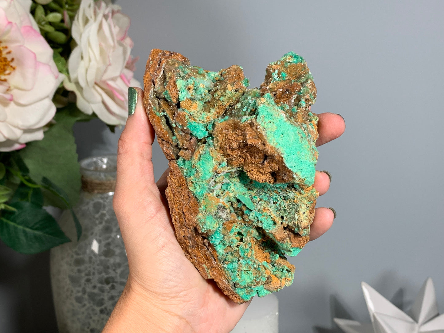 Druzy Chrysoprase (5.2", 132mm)