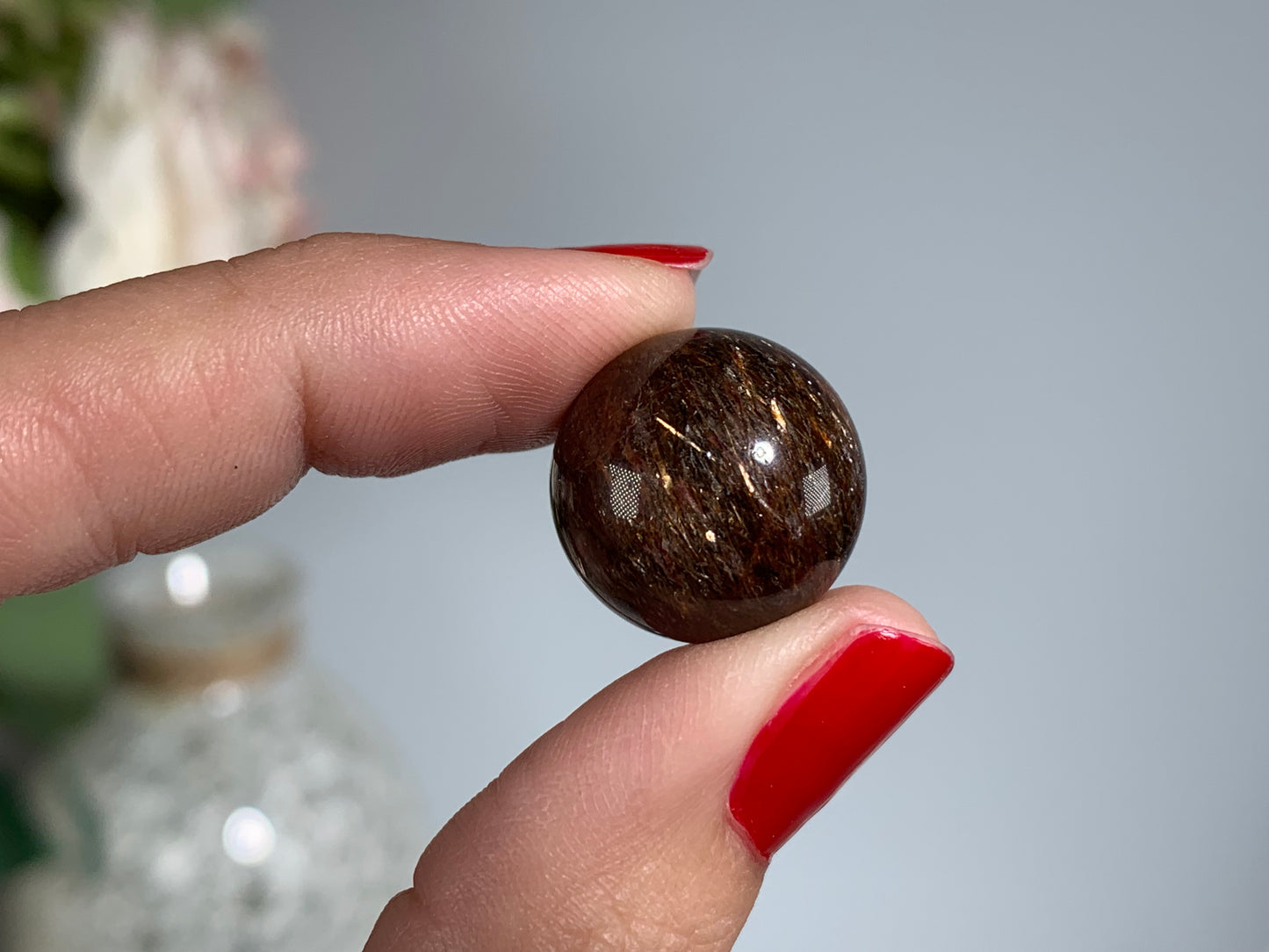 Tiny Rutile Quartz Sphere