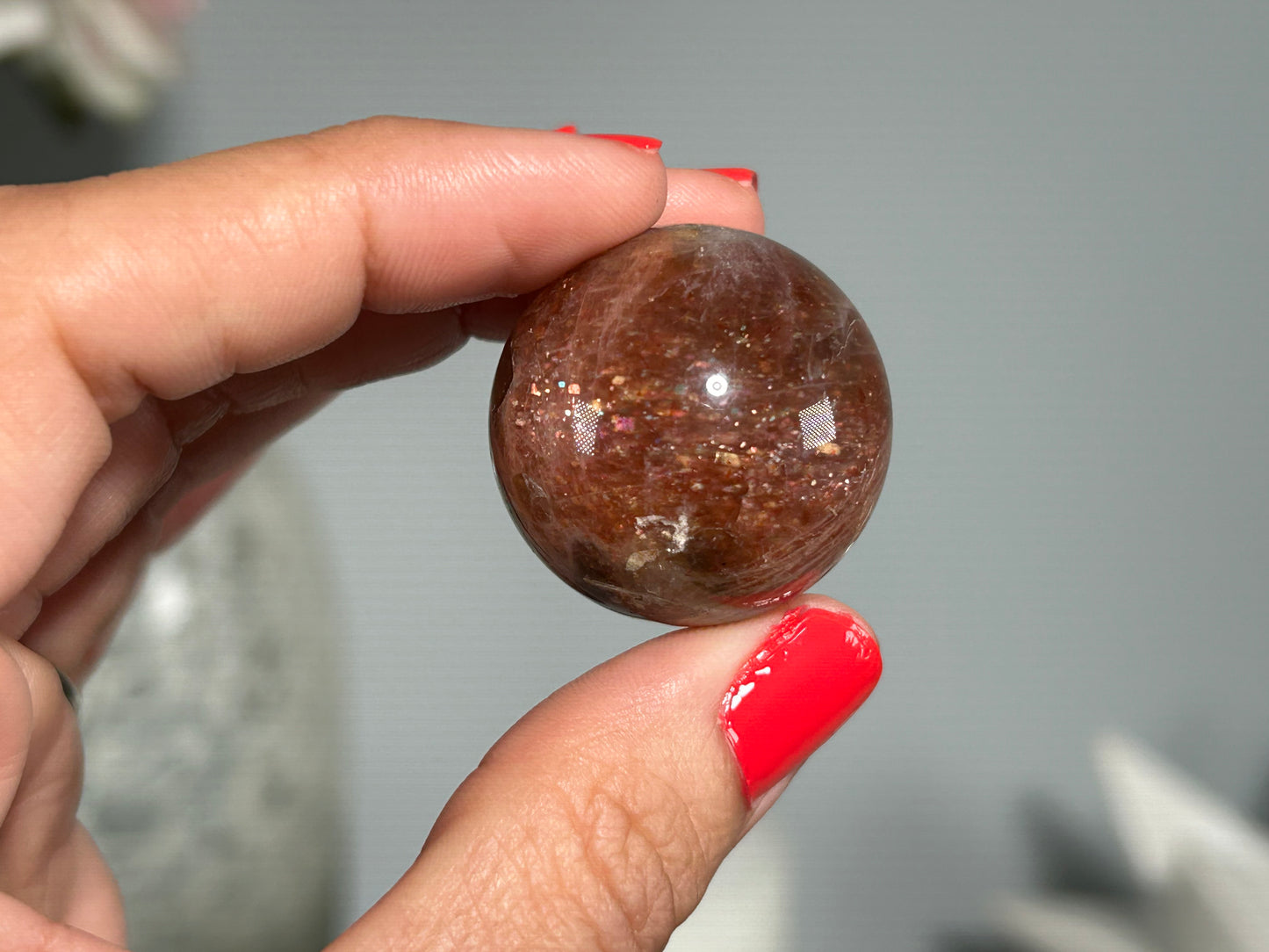 Confetti Sunstone Sphere (1.1", 29mm)