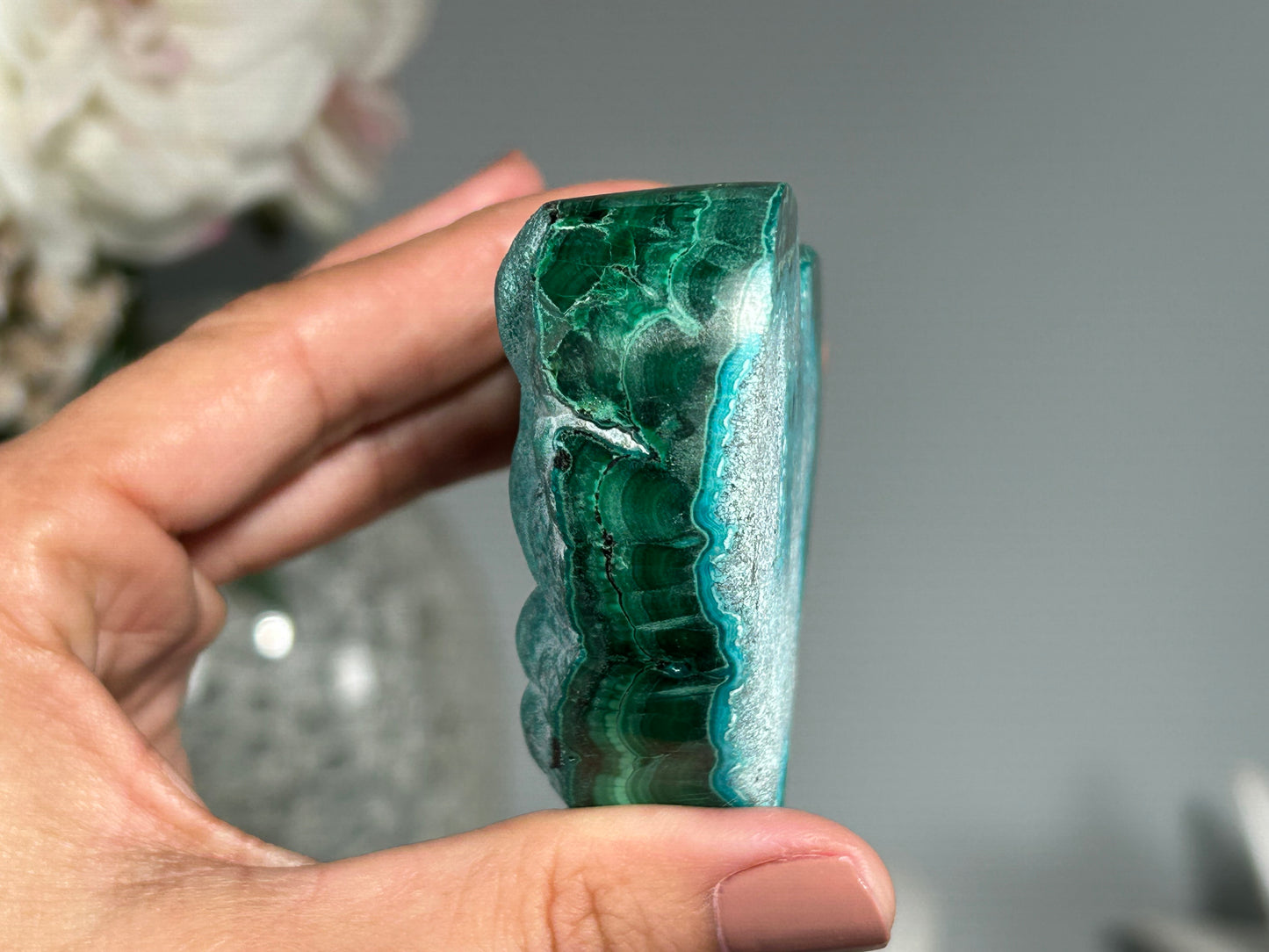 Malachite Chrysocolla Heart (2.7", 70mm)