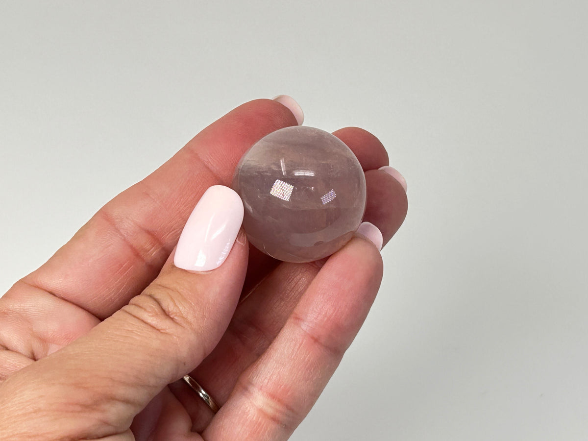 Star Rose Quartz Sphere (1.1", 27mm)