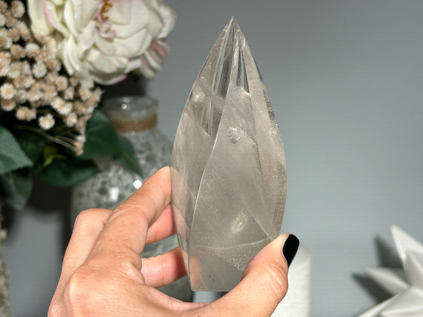 Smoky Quartz Flame (4.5", 115mm)