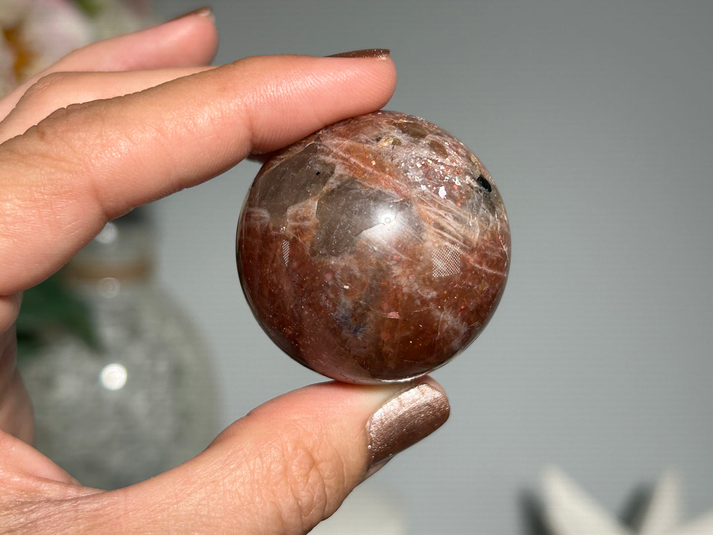 Confetti Sunstone Sphere (1.5", 35mm)