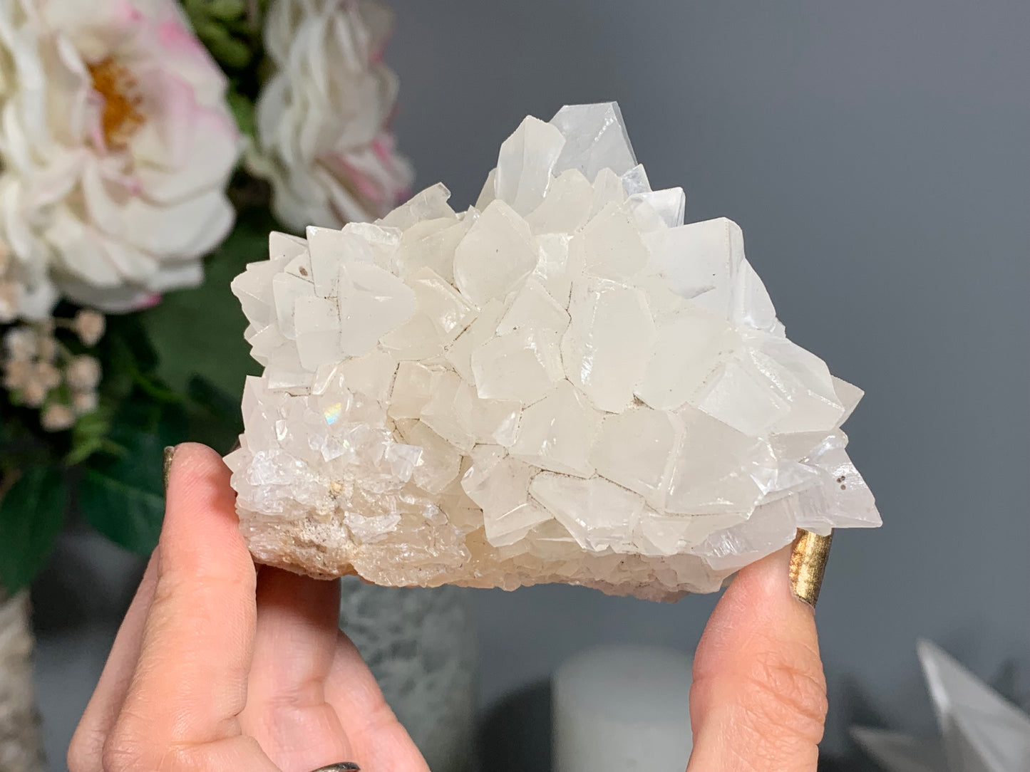 Natural Premium Calcite Flower (3.6", 92mm)