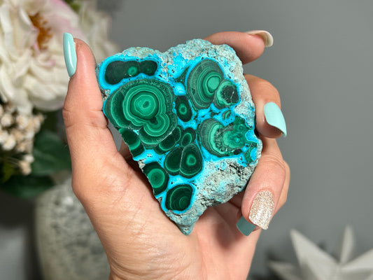 Malachite Chrysocolla Slab (3", 77mm) #131