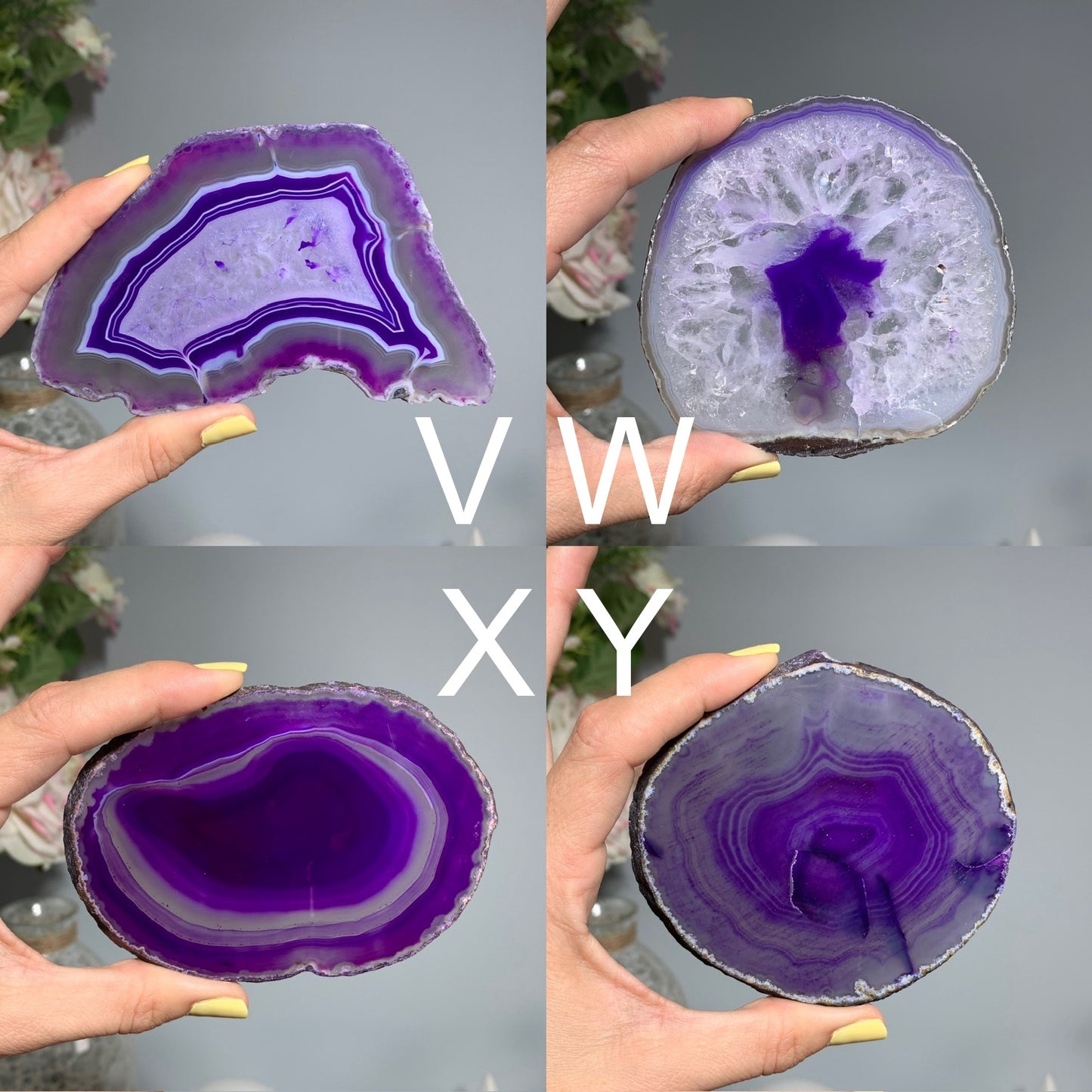 Dyed Purple Agate Slice