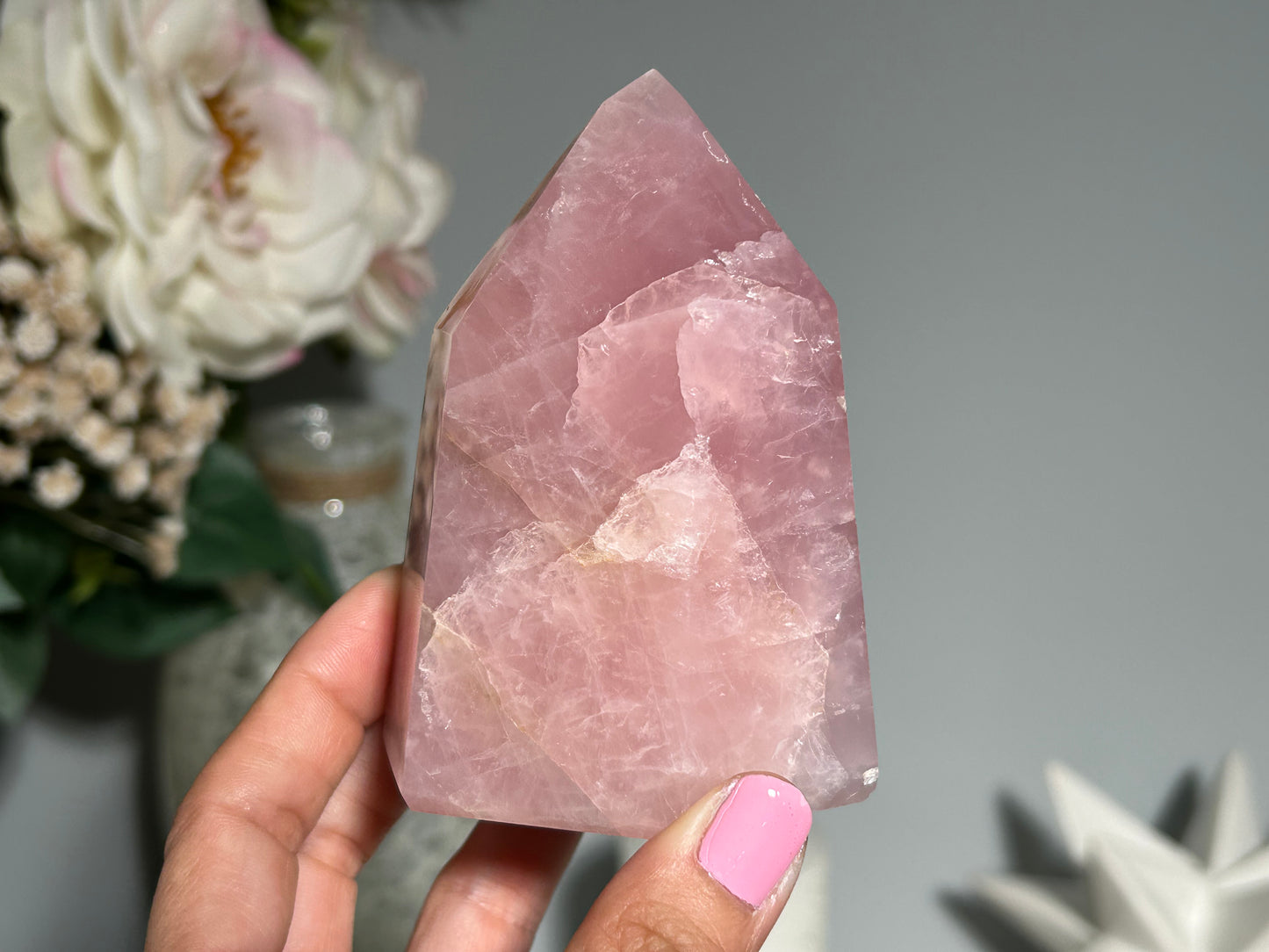 Rose Quartz Tower (3.8", 96mm)