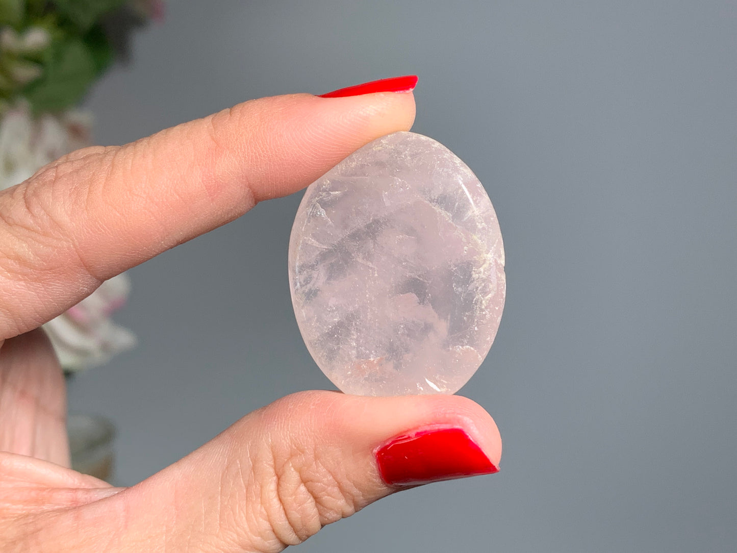 Rose Quartz Thumb Stone