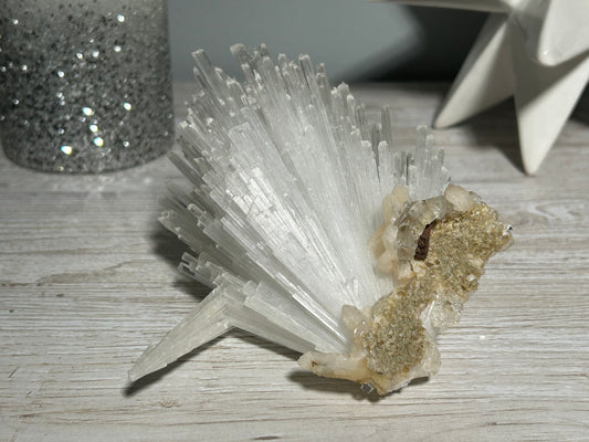 Natural Scolecite with Stilbite Cluster (4.9", 124mm)
