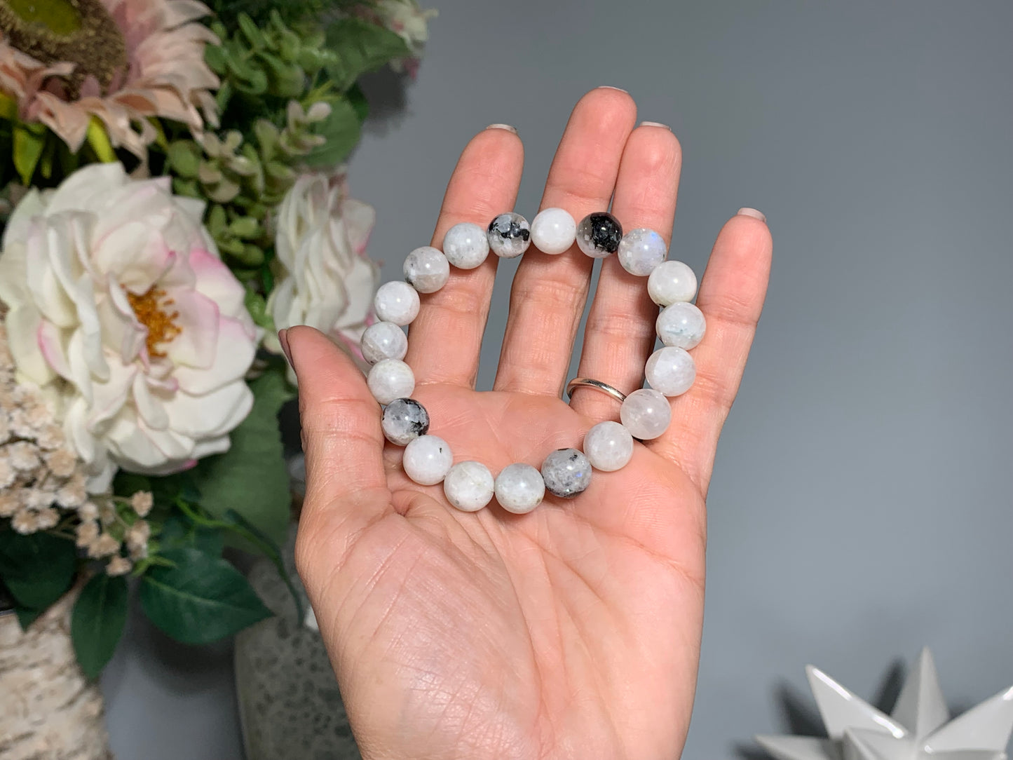 10mm Rainbow Moonstone Bracelet