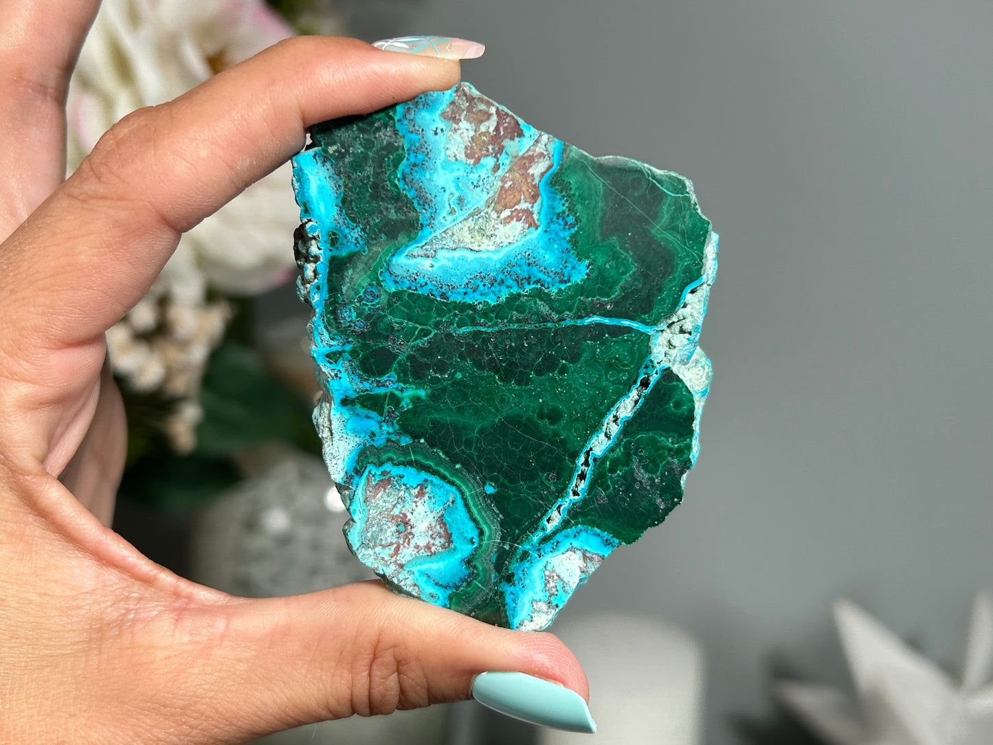 Malachite Chrysocolla Slab (2.9", 74mm) #79