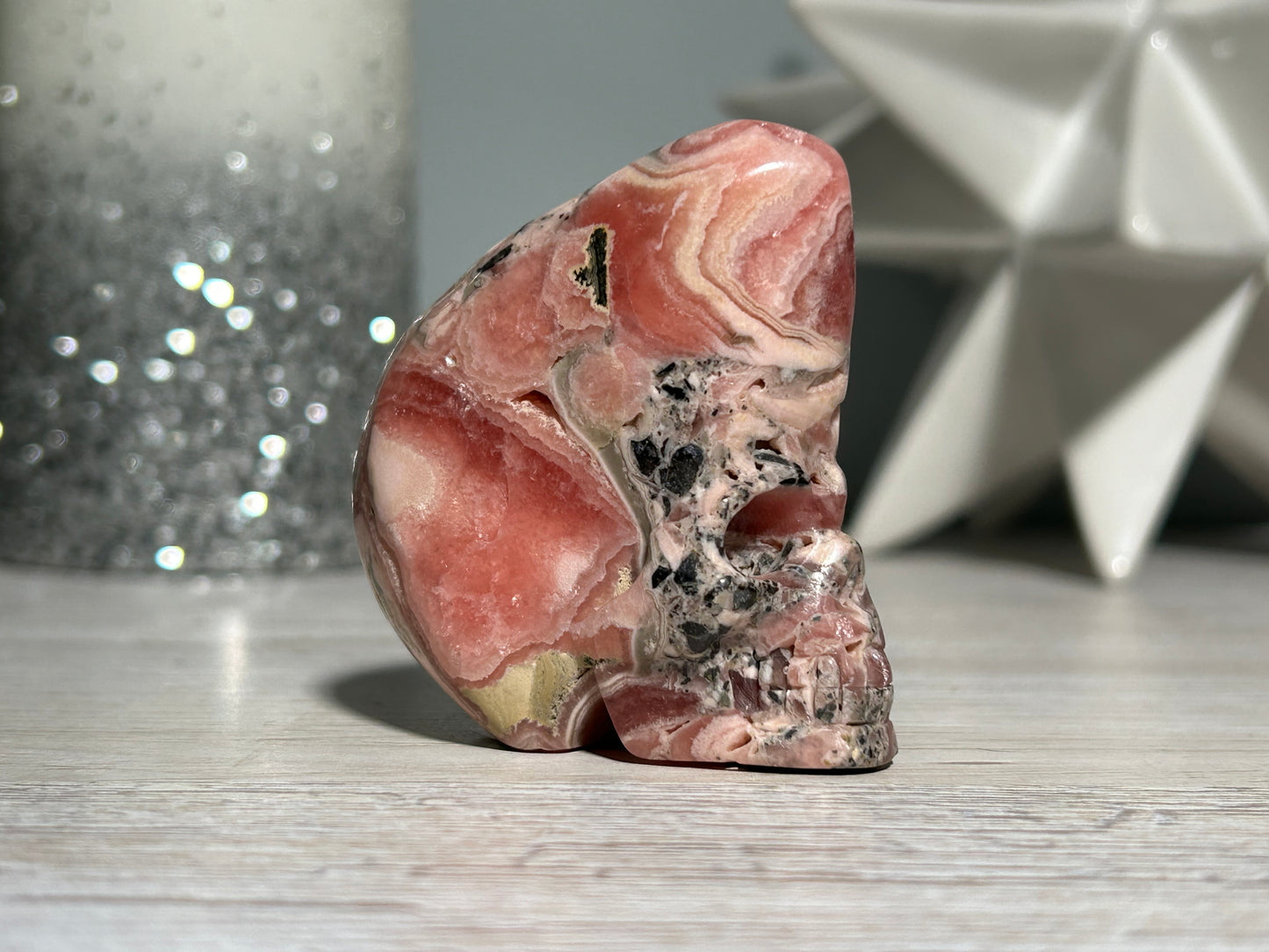 Rhodochrosite Skull (2.25", 58mm)