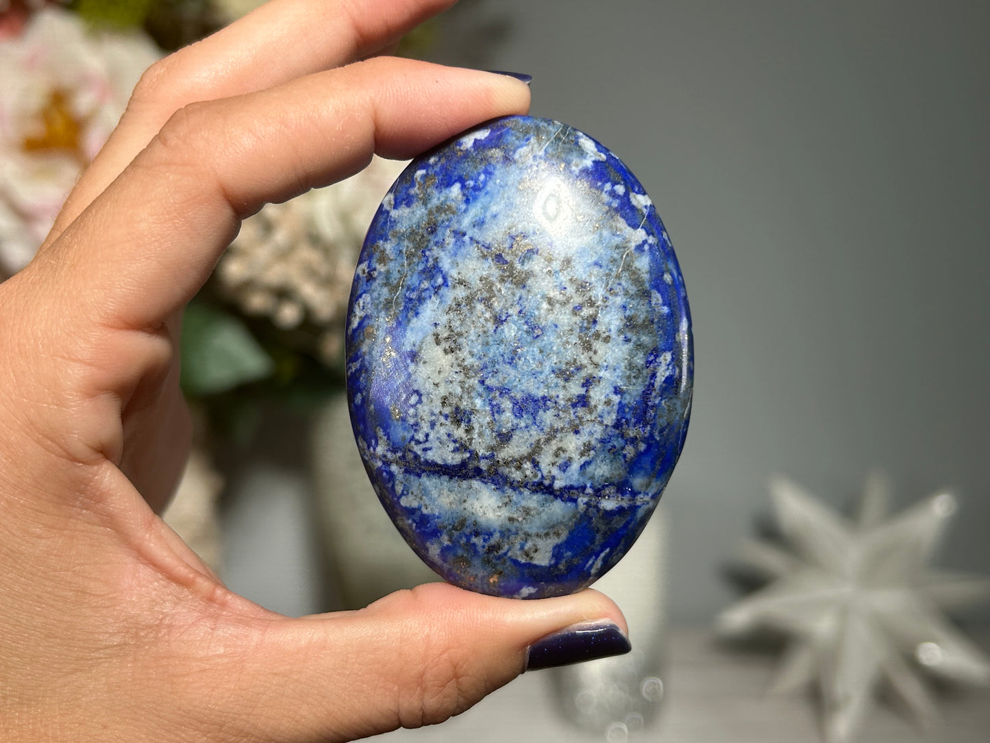 Lapis Lazuli Palm Stone (2.6", 67mm)