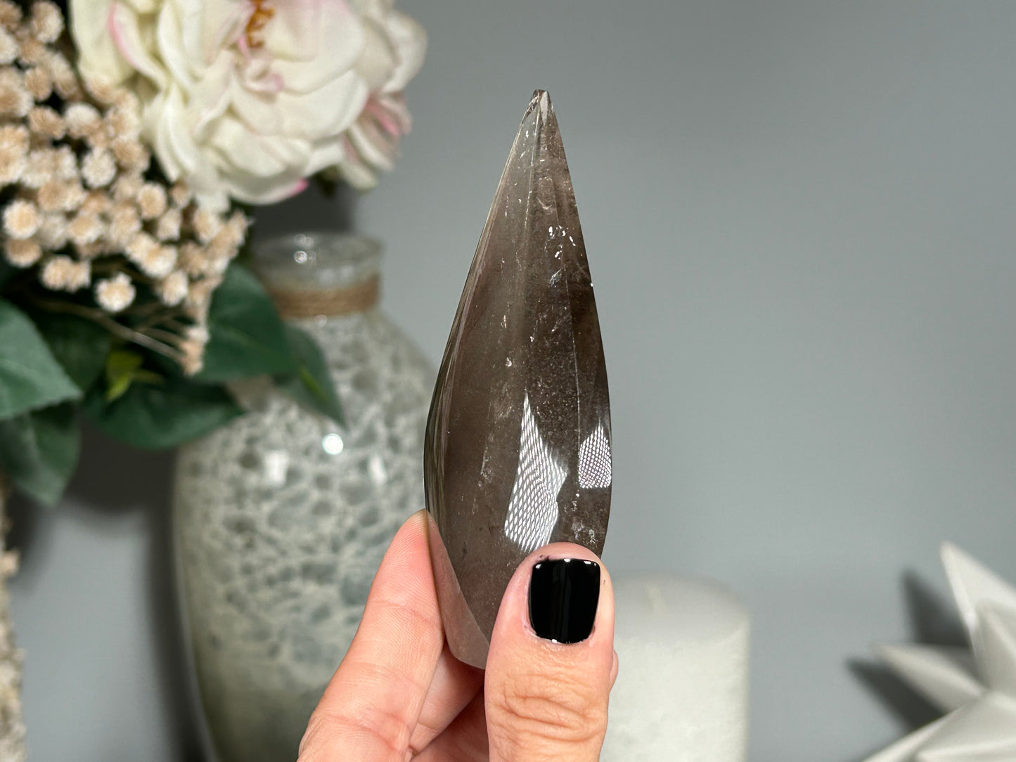 Smoky Quartz Flame (3.8", 97mm)