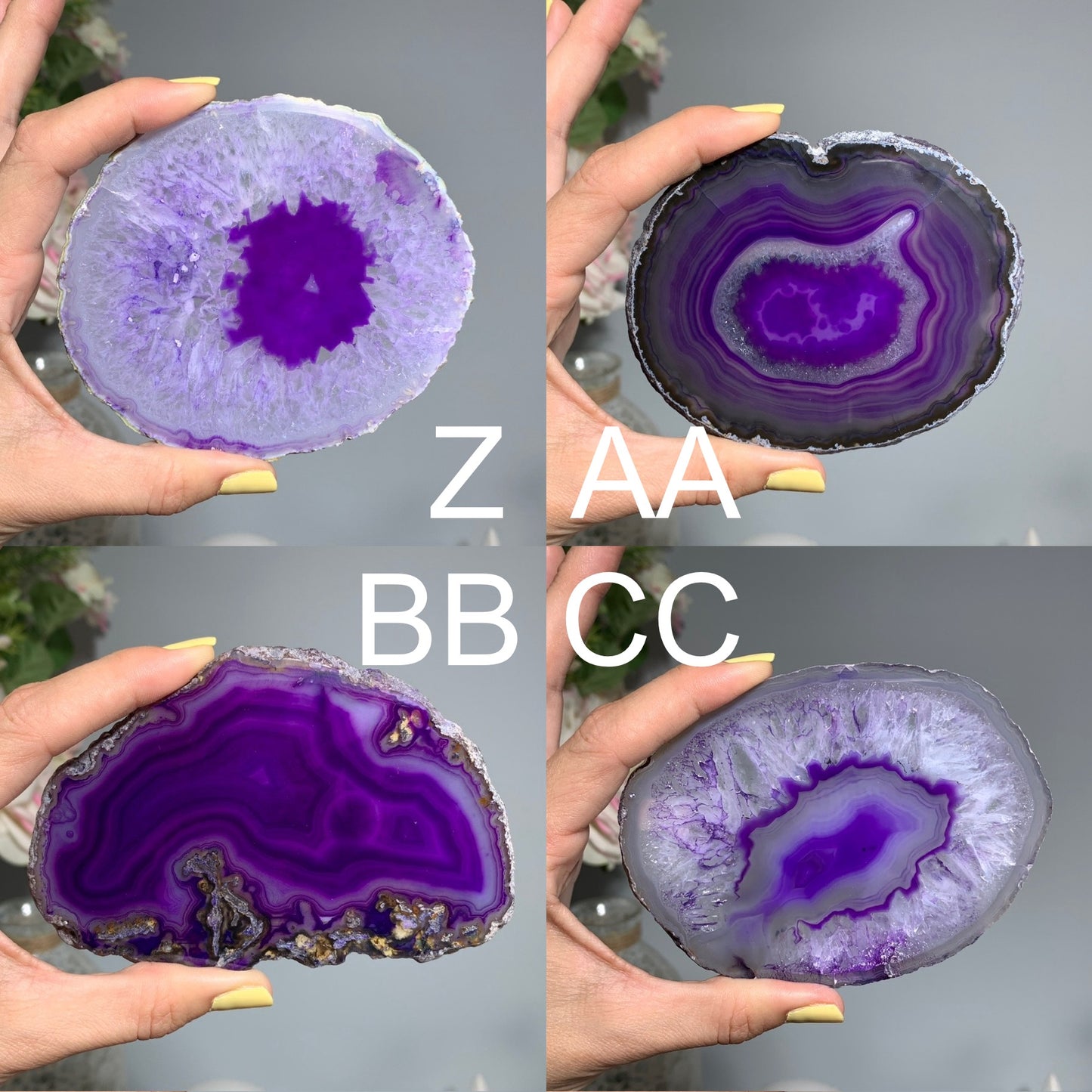 Dyed Purple Agate Slice