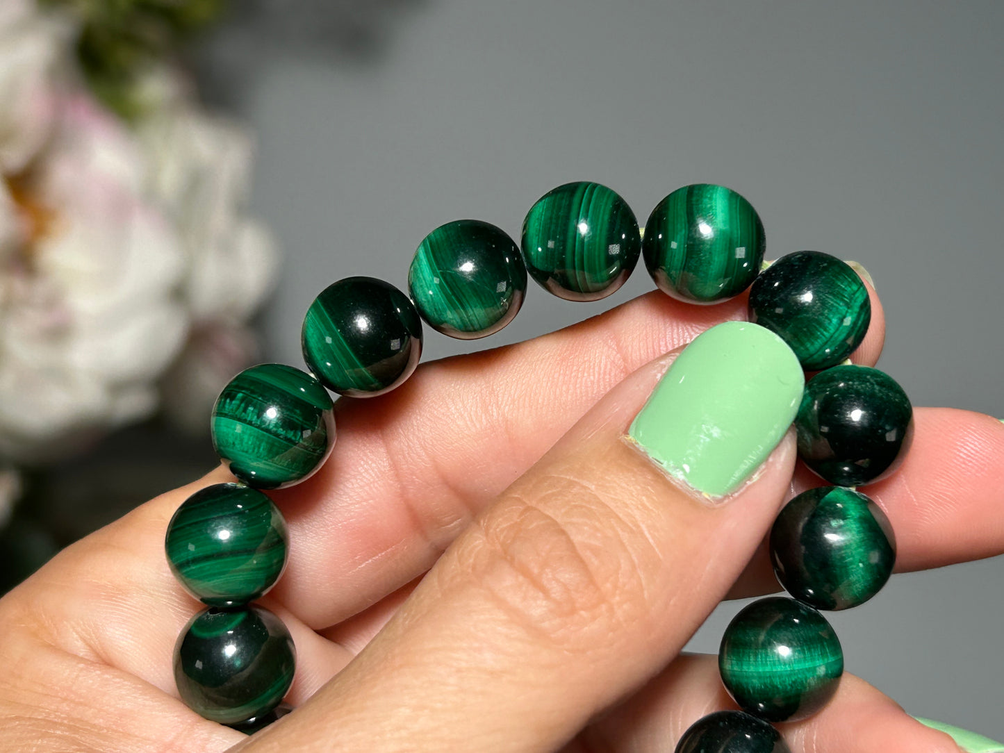 10mm Velvet Malachite Bracelet