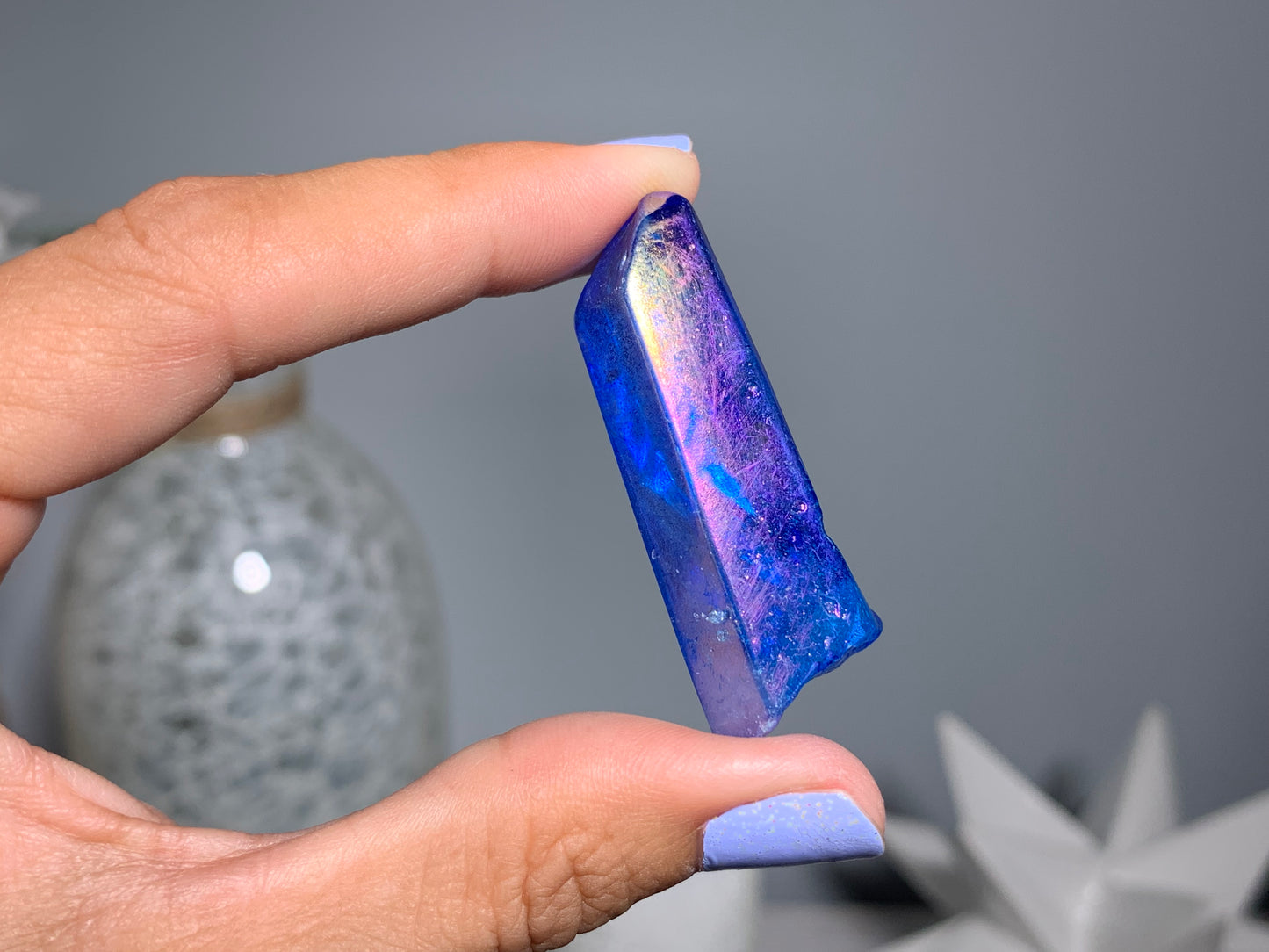 Blue Aura Quartz Point