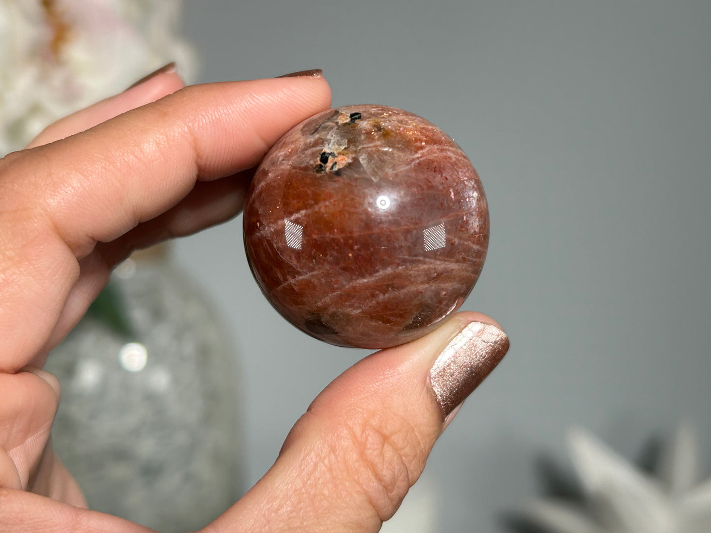 Confetti Sunstone Sphere (1.4", 35mm)