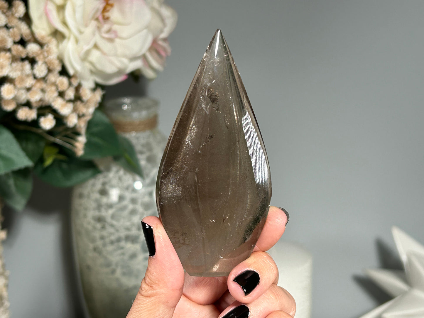 Smoky Quartz Flame (3.8", 97mm)