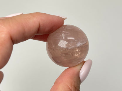 Star Rose Quartz Sphere (1.1", 29mm)