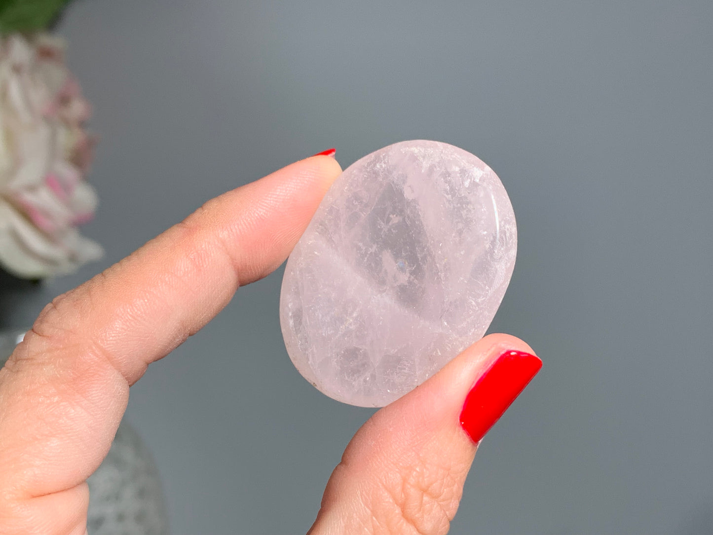 Rose Quartz Thumb Stone