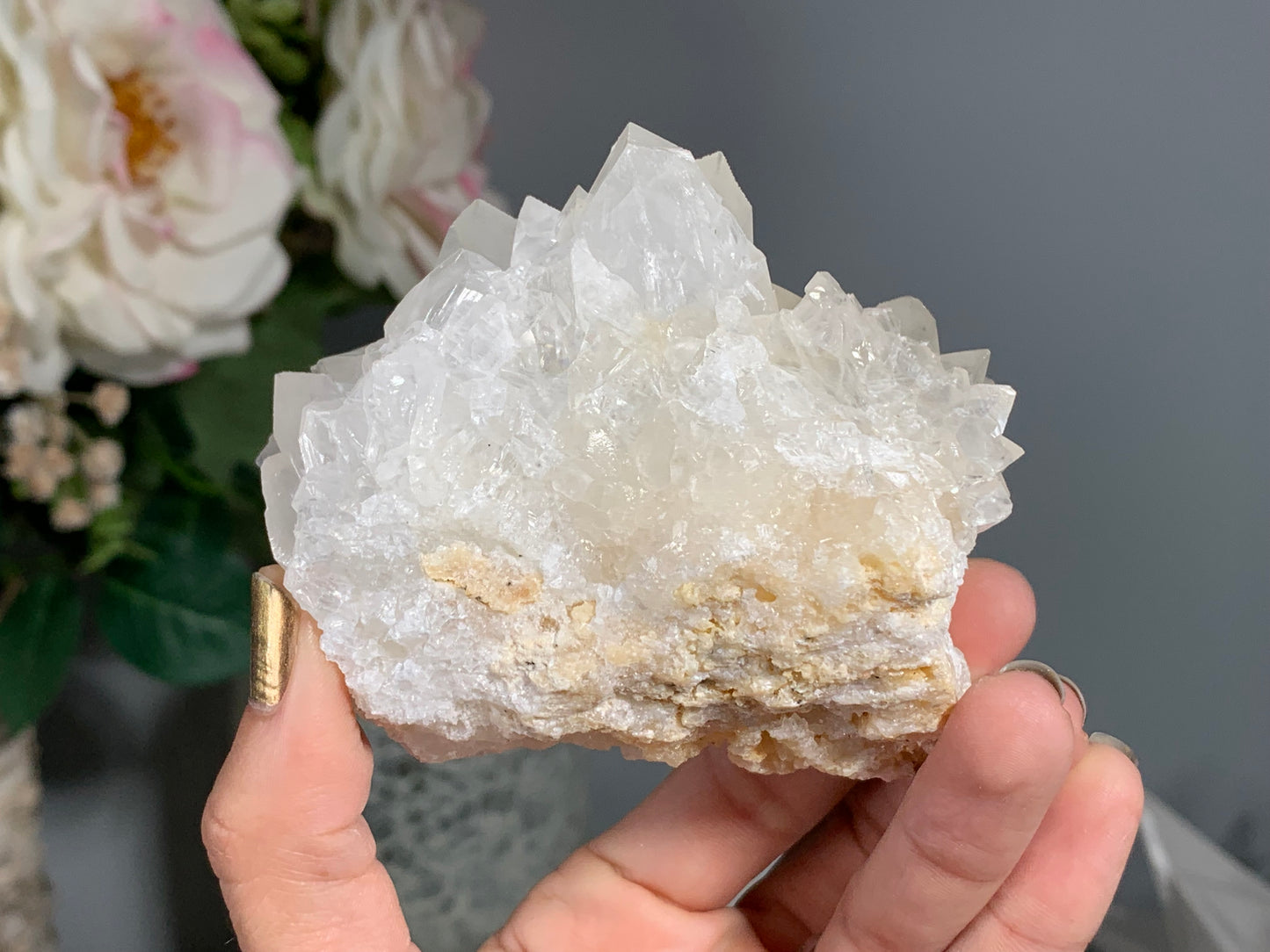 Natural Premium Calcite Flower (3.6", 92mm)