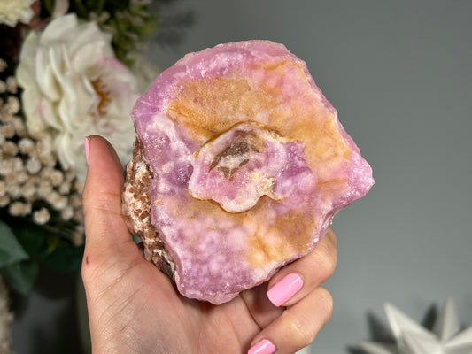 Natural Pink Aragonite (3.9", 98mm)