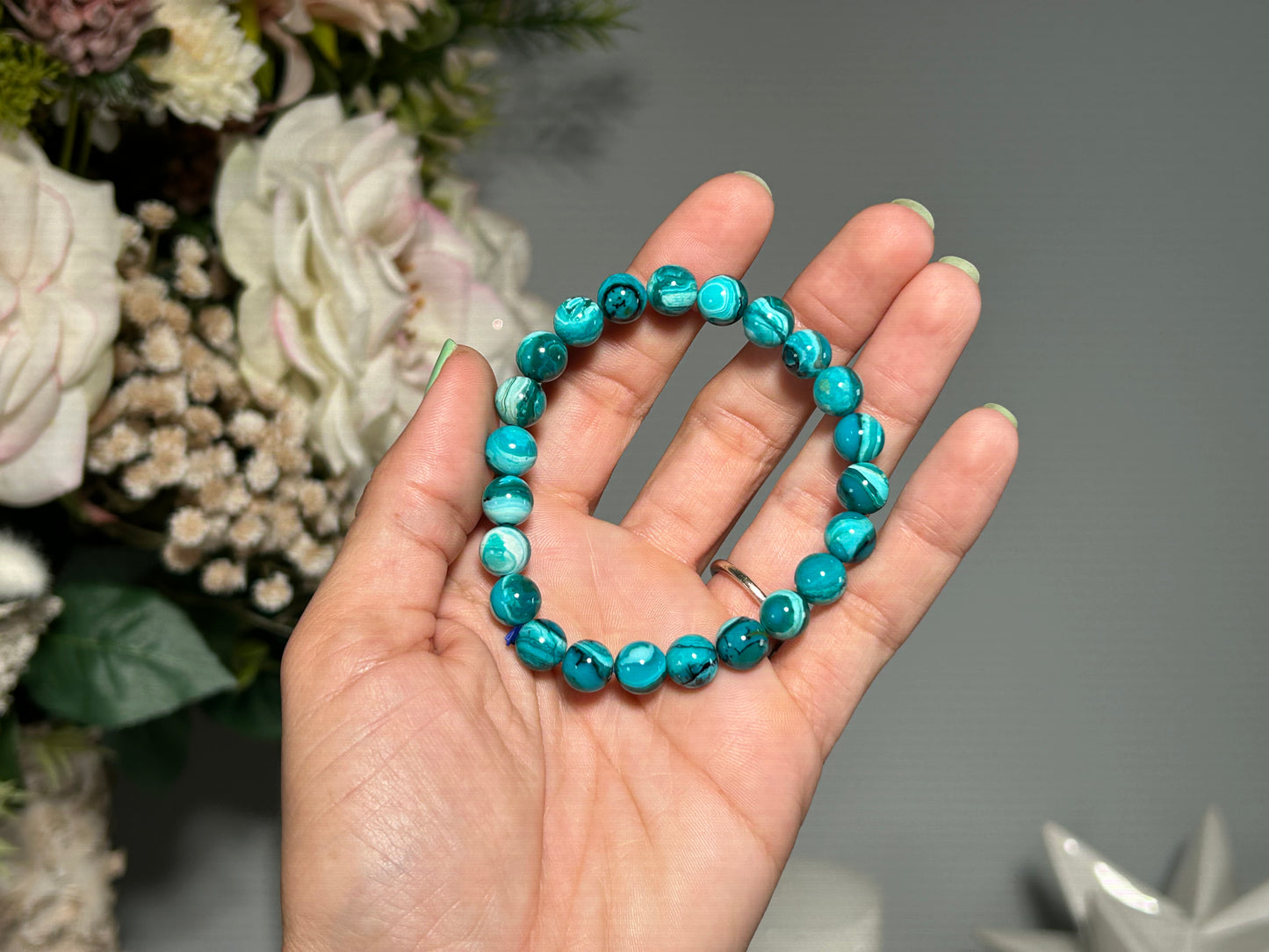 8mm Chrysocolla Bracelet