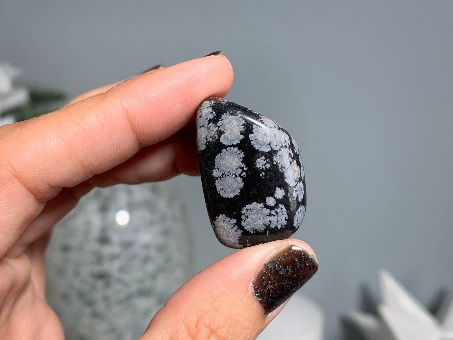 Tumbled Snowflake Obsidian Large