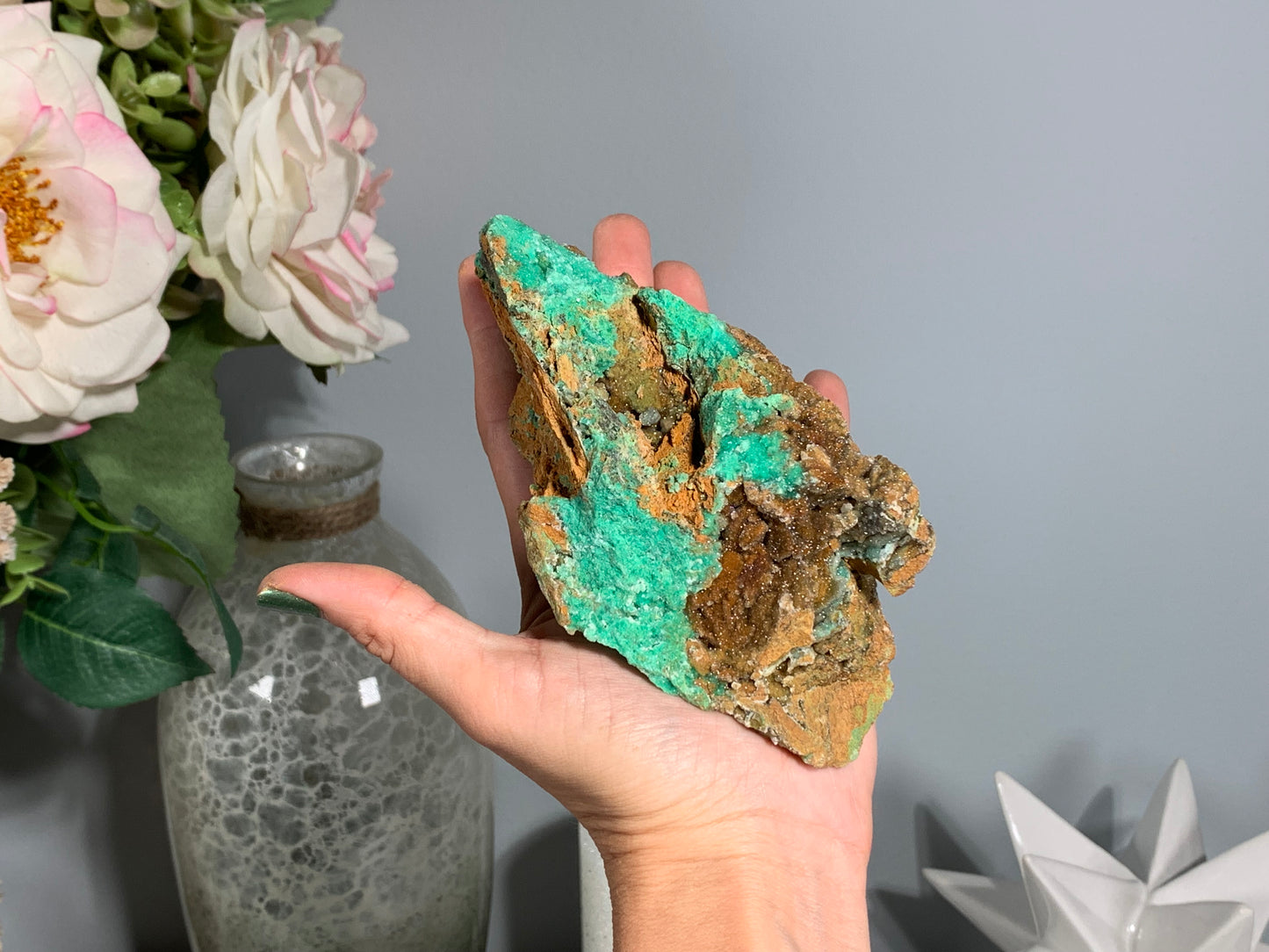 Druzy Chrysoprase (5.4", 136mm)