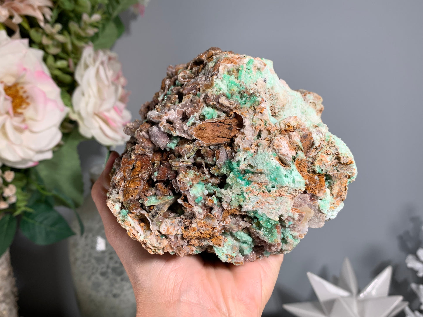 Druzy Chrysoprase (6.5", 165mm)