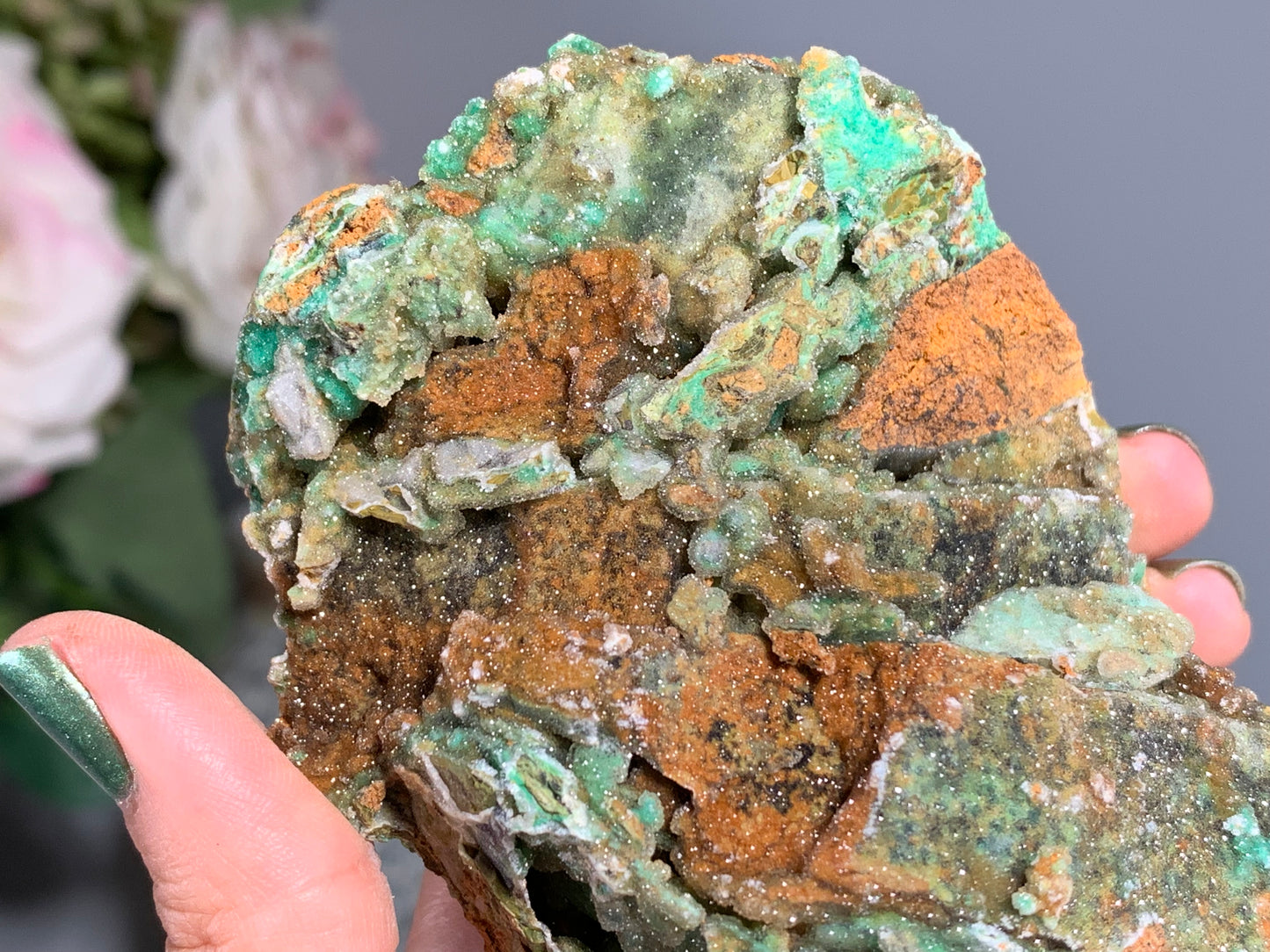 Druzy Chrysoprase (5.4", 136mm)