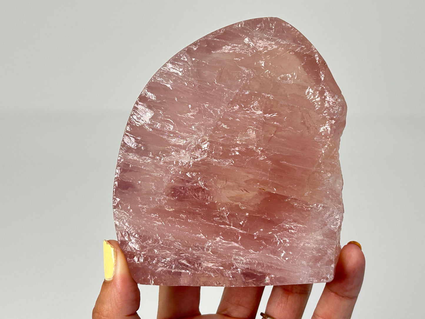 Rose Quartz Half Polished Freeform (4", 102mm)